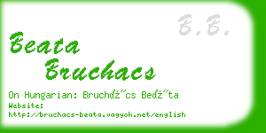 beata bruchacs business card